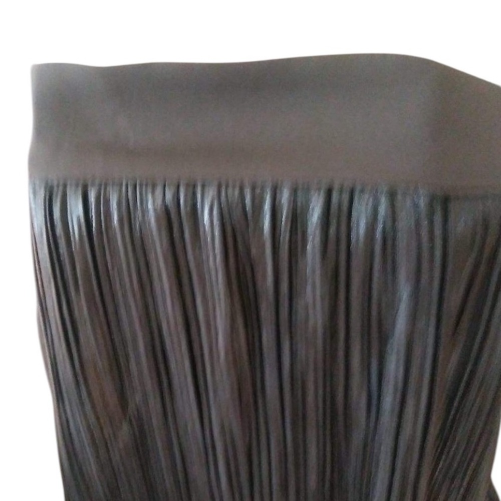 Designer top XS dressy bandeau strapless dressy top with sllit back over lay